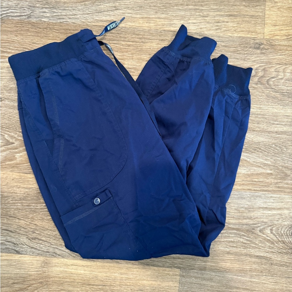 Med Couture Navy Scrub Jogger Pants